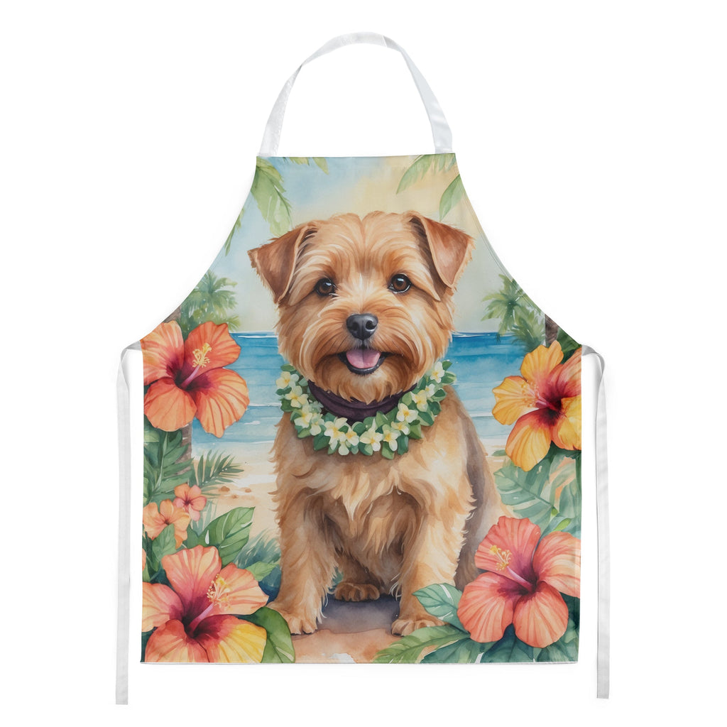 Norfolk Terrier Luau Apron Cooking Kitchen Server Baking Crafts Gardening for Adult Women Men, Unisex, Large, Multicolor