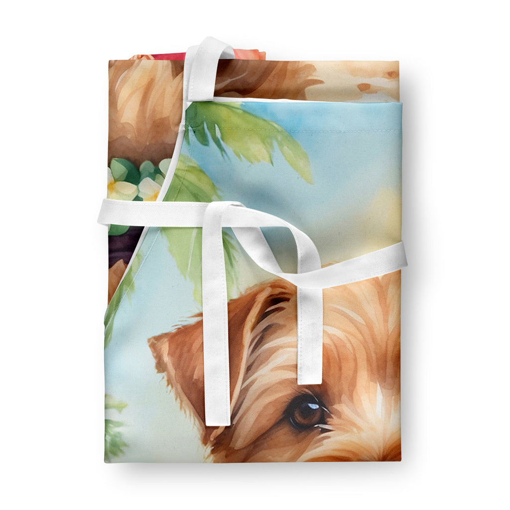 Norfolk Terrier Luau Apron Cooking Kitchen Server Baking Crafts Gardening for Adult Women Men, Unisex, Large, Multicolor