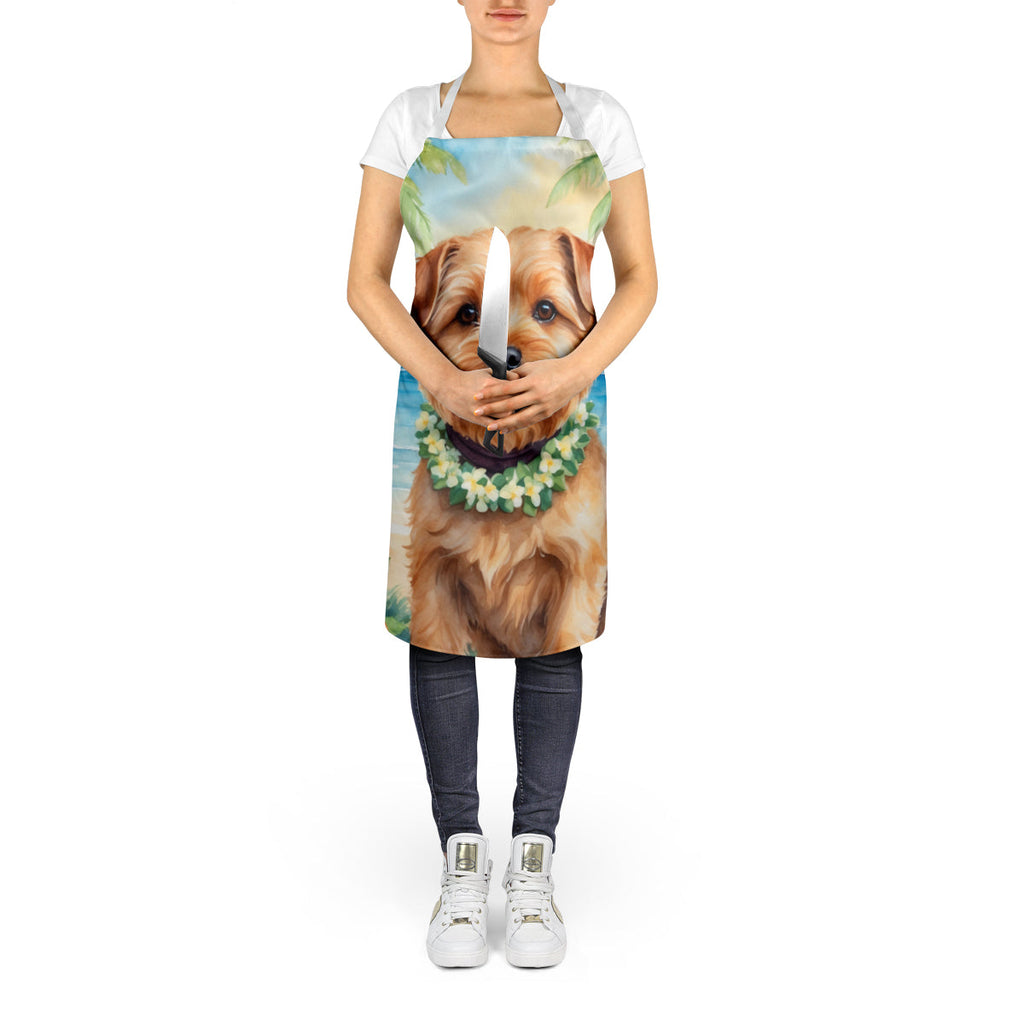 Norfolk Terrier Luau Apron Cooking Kitchen Server Baking Crafts Gardening for Adult Women Men, Unisex, Large, Multicolor