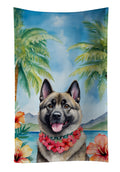 Norwegian Elkhound Luau Kitchen Towel Velour Plush Front and Cotton Loop Back Machine Washable