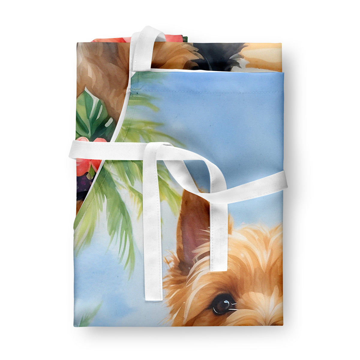 Norwich Terrier Luau Apron Cooking Kitchen Server Baking Crafts Gardening for Adult Women Men, Unisex, Large, Multicolor