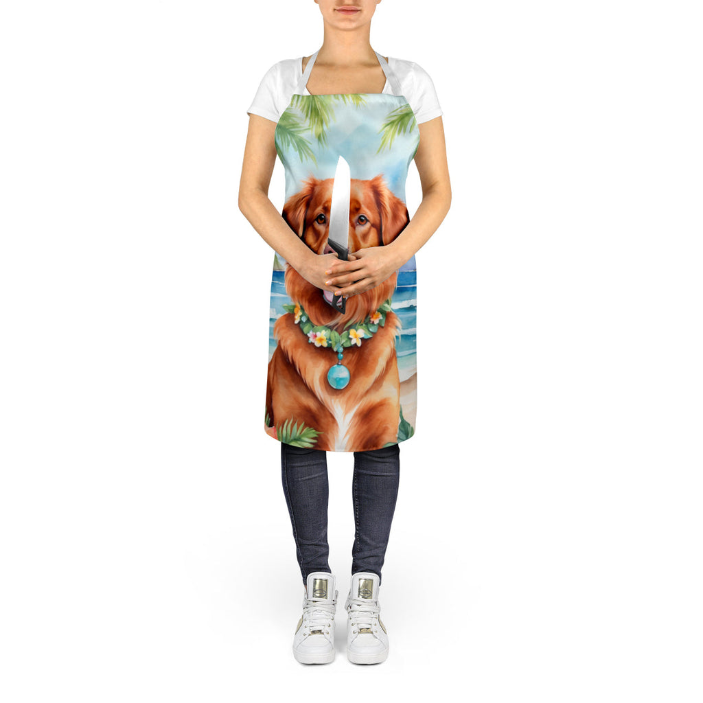 Nova Scotia Duck Tolling Retriever Luau Apron Cooking Kitchen Server Baking Crafts Gardening for Adult Women Men, Unisex, Large, Multicolor