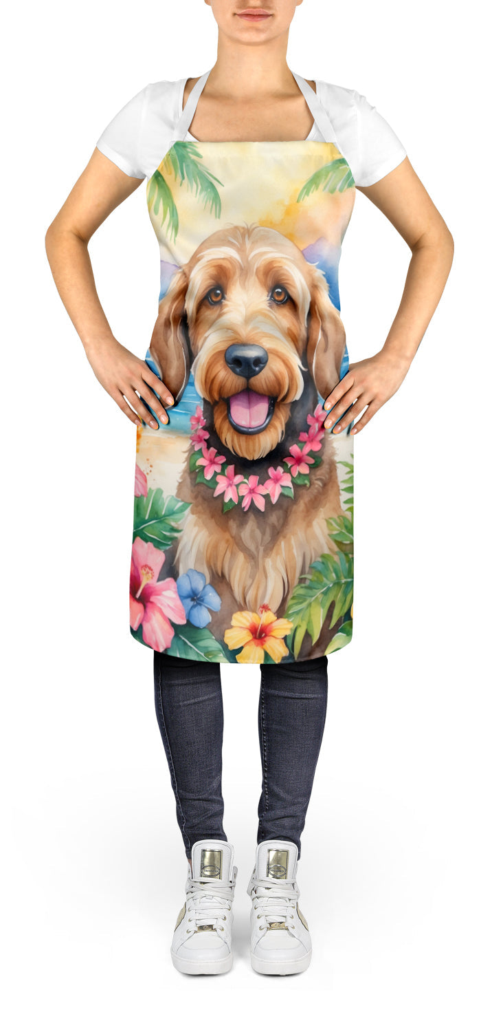 Otterhound Luau Apron Cooking Kitchen Server Baking Crafts Gardening for Adult Women Men, Unisex, Large, Multicolor