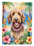 Otterhound Luau House Flag 28x40 Porch Sleeve Pole Decorative Outside Yard Banner Artwork Wall Hanging, Polyester