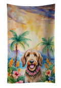 Otterhound Luau Kitchen Towel Velour Plush Front and Cotton Loop Back Machine Washable