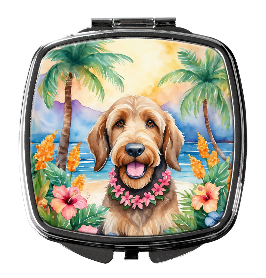 Otterhound Luau Compact Mirror Decorative Travel Makeup Mirror for Women Girls Gifts Pocket Makeup Mirror Folding Handheld