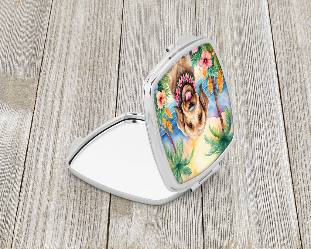 Otterhound Luau Compact Mirror Decorative Travel Makeup Mirror for Women Girls Gifts Pocket Makeup Mirror Folding Handheld