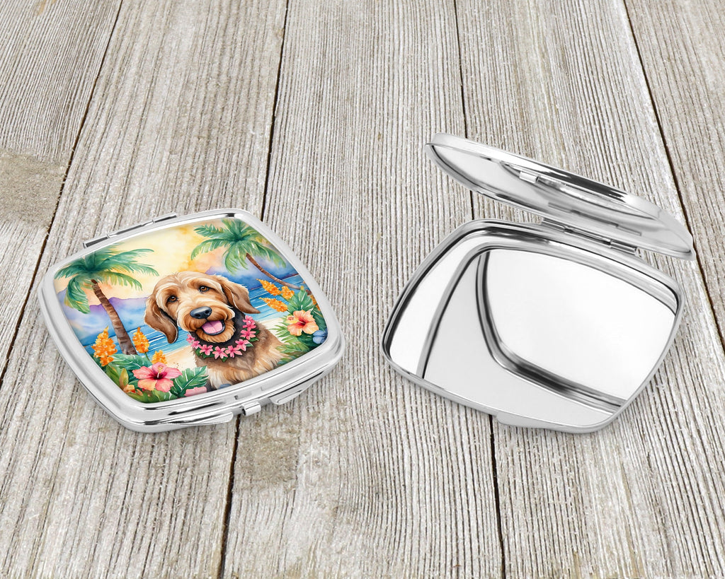 Otterhound Luau Compact Mirror Decorative Travel Makeup Mirror for Women Girls Gifts Pocket Makeup Mirror Folding Handheld