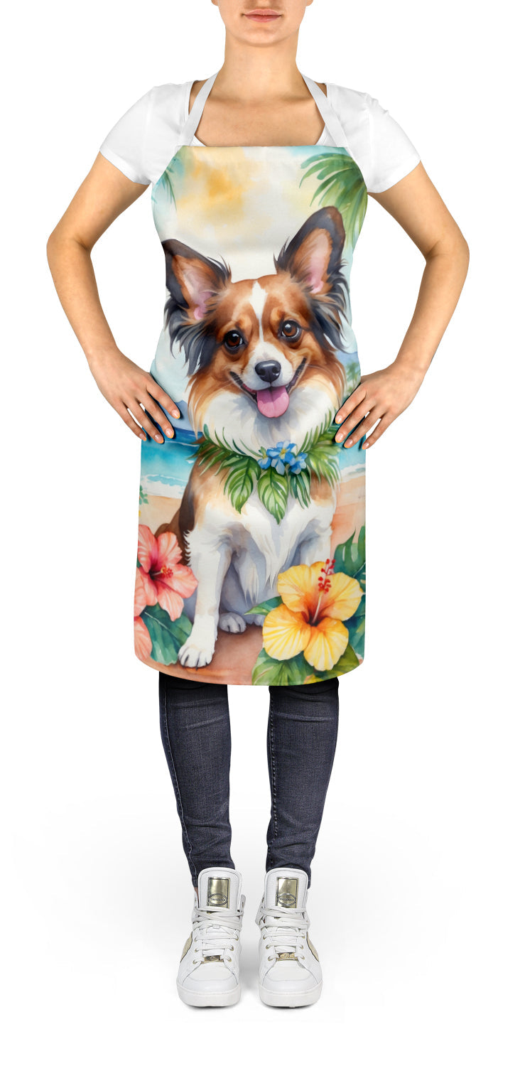Papillon Luau Apron Cooking Kitchen Server Baking Crafts Gardening for Adult Women Men, Unisex, Large, Multicolor