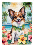 Papillon Luau House Flag 28x40 Porch Sleeve Pole Decorative Outside Yard Banner Artwork Wall Hanging, Polyester