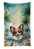 Papillon Luau Kitchen Towel Velour Plush Front and Cotton Loop Back Machine Washable
