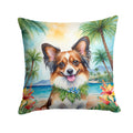 Papillon Luau Decorative Throw Pillow 18x18 Indoor Outdoor Accent Cushion, Fabric Cover with Insert for Sofa, Bed, Porch & Living Room