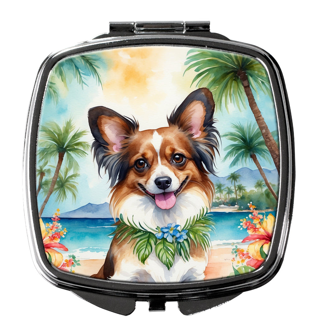 Papillon Luau Compact Mirror Decorative Travel Makeup Mirror for Women Girls Gifts Pocket Makeup Mirror Folding Handheld