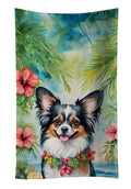 Papillon Luau Kitchen Towel Velour Plush Front and Cotton Loop Back Machine Washable