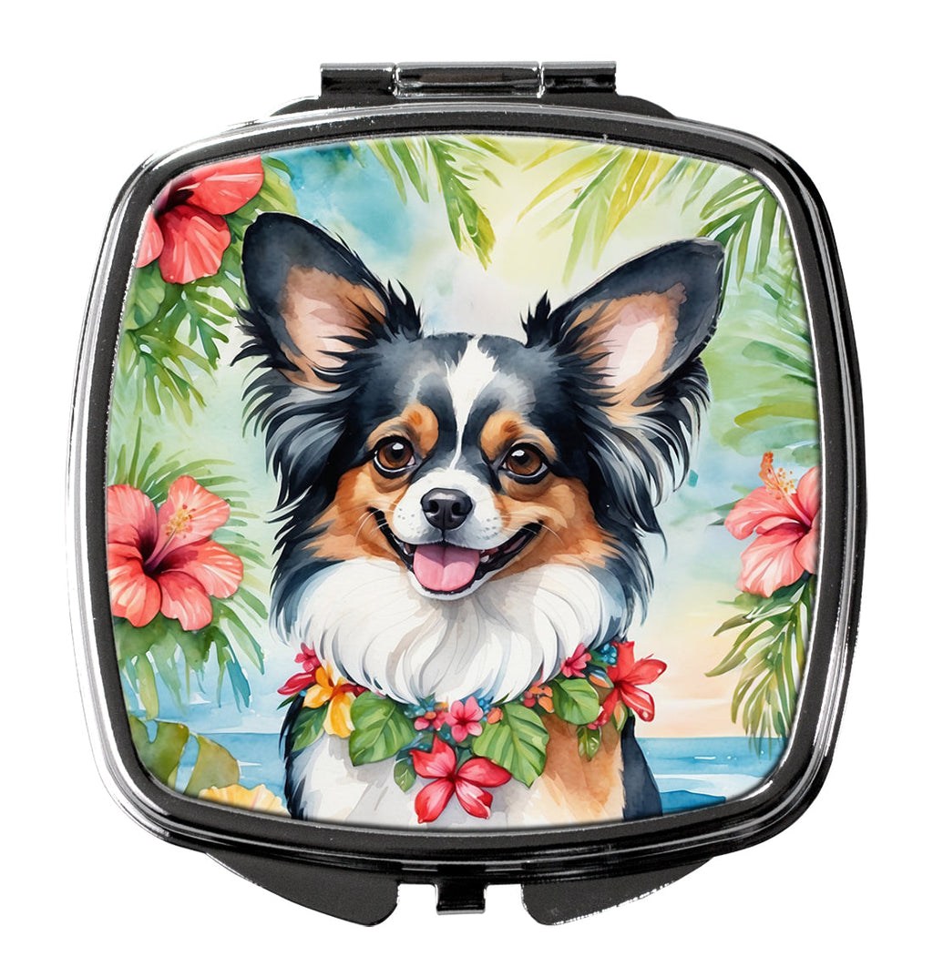 Papillon Luau Compact Mirror Decorative Travel Makeup Mirror for Women Girls Gifts Pocket Makeup Mirror Folding Handheld
