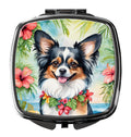Papillon Luau Compact Mirror Decorative Travel Makeup Mirror for Women Girls Gifts Pocket Makeup Mirror Folding Handheld