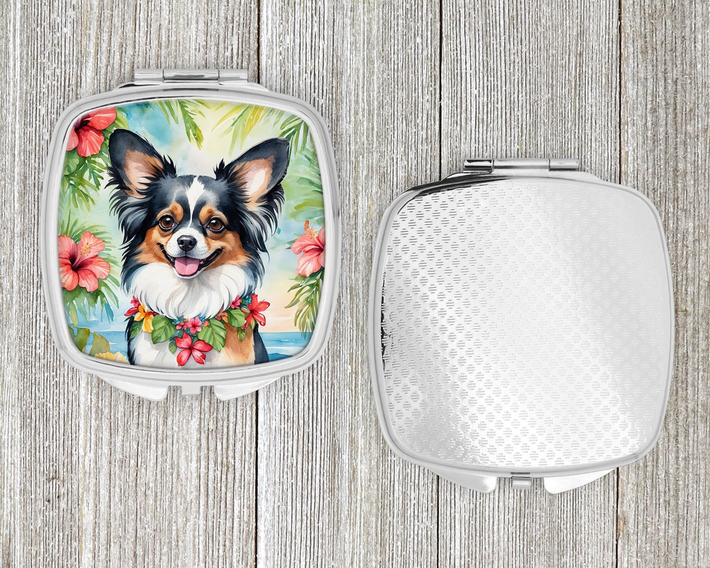 Papillon Luau Compact Mirror Decorative Travel Makeup Mirror for Women Girls Gifts Pocket Makeup Mirror Folding Handheld