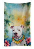 Pit Bull Terrier Luau Kitchen Towel Velour Plush Front and Cotton Loop Back Machine Washable