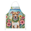 Pit Bull Terrier Luau Apron Cooking Kitchen Server Baking Crafts Gardening for Adult Women Men, Unisex, Large, Multicolor