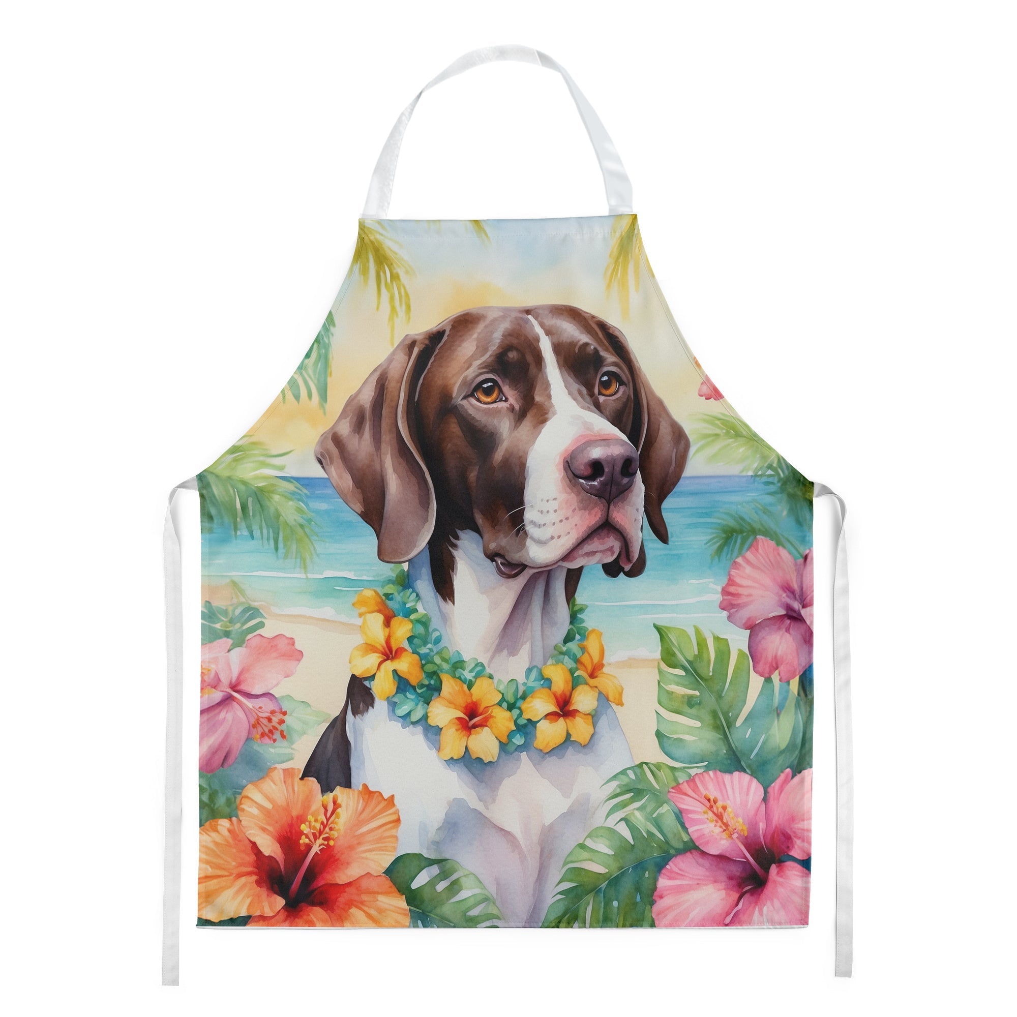 Pointer Luau Apron Cooking Kitchen Server Baking Crafts Gardening for Adult Women Men, Unisex, Large, Multicolor