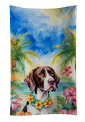 Pointer Luau Kitchen Towel Velour Plush Front and Cotton Loop Back Machine Washable