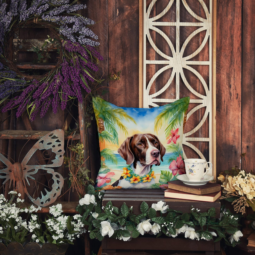 Pointer Luau Decorative Throw Pillow 18x18 Indoor Outdoor Accent Cushion, Fabric Cover with Insert for Sofa, Bed, Porch & Living Room