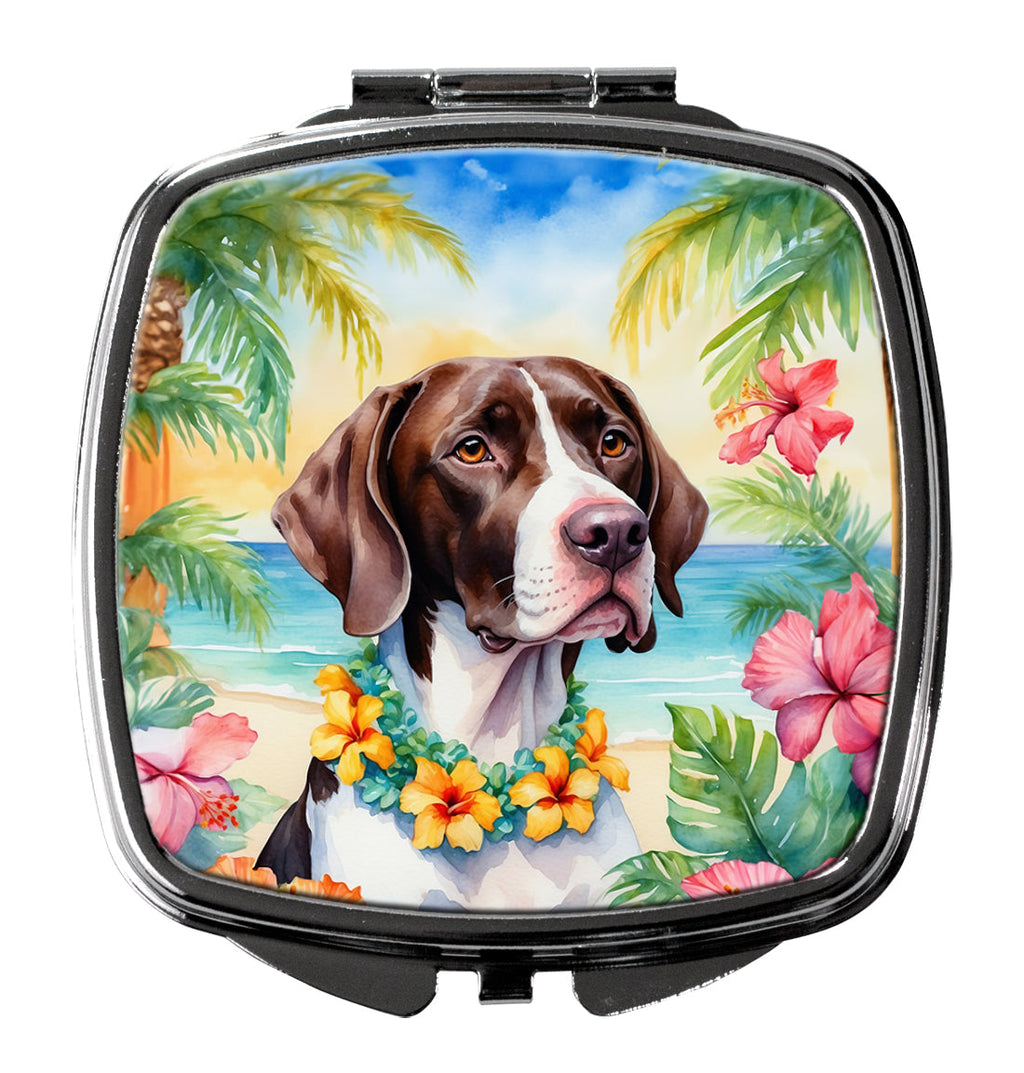 Pointer Luau Compact Mirror Decorative Travel Makeup Mirror for Women Girls Gifts Pocket Makeup Mirror Folding Handheld