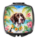 Pointer Luau Compact Mirror Decorative Travel Makeup Mirror for Women Girls Gifts Pocket Makeup Mirror Folding Handheld