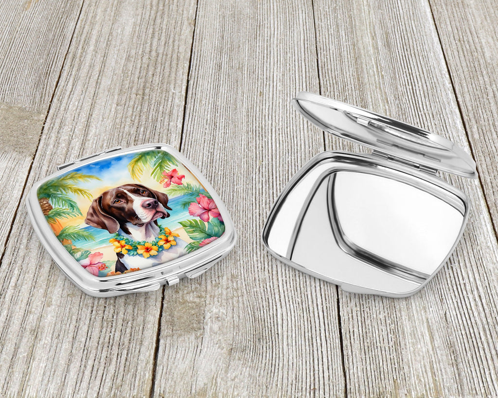 Pointer Luau Compact Mirror Decorative Travel Makeup Mirror for Women Girls Gifts Pocket Makeup Mirror Folding Handheld