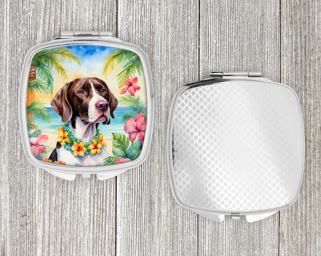 Pointer Luau Compact Mirror Decorative Travel Makeup Mirror for Women Girls Gifts Pocket Makeup Mirror Folding Handheld
