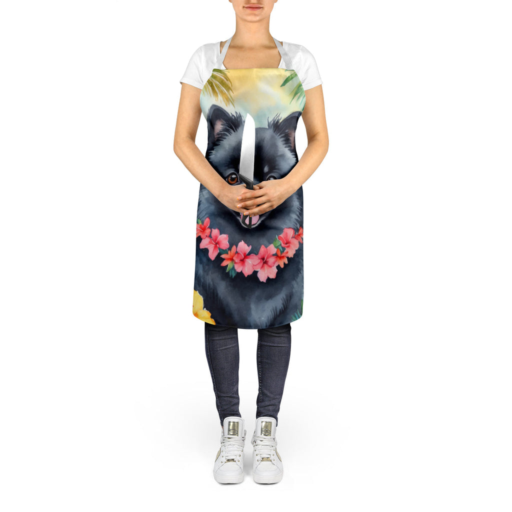 Pomeranian Luau Apron Cooking Kitchen Server Baking Crafts Gardening for Adult Women Men, Unisex, Large, Multicolor