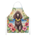 Chocolate Poodle Luau Apron Cooking Kitchen Server Baking Crafts Gardening for Adult Women Men, Unisex, Large, Multicolor