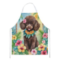 Chocolate Poodle Luau Apron Cooking Kitchen Server Baking Crafts Gardening for Adult Women Men, Unisex, Large, Multicolor