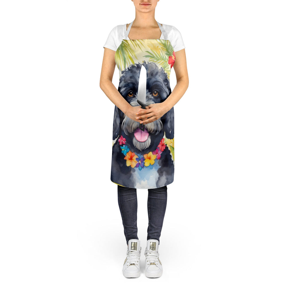 Portuguese Water Dog Luau Apron Cooking Kitchen Server Baking Crafts Gardening for Adult Women Men, Unisex, Large, Multicolor