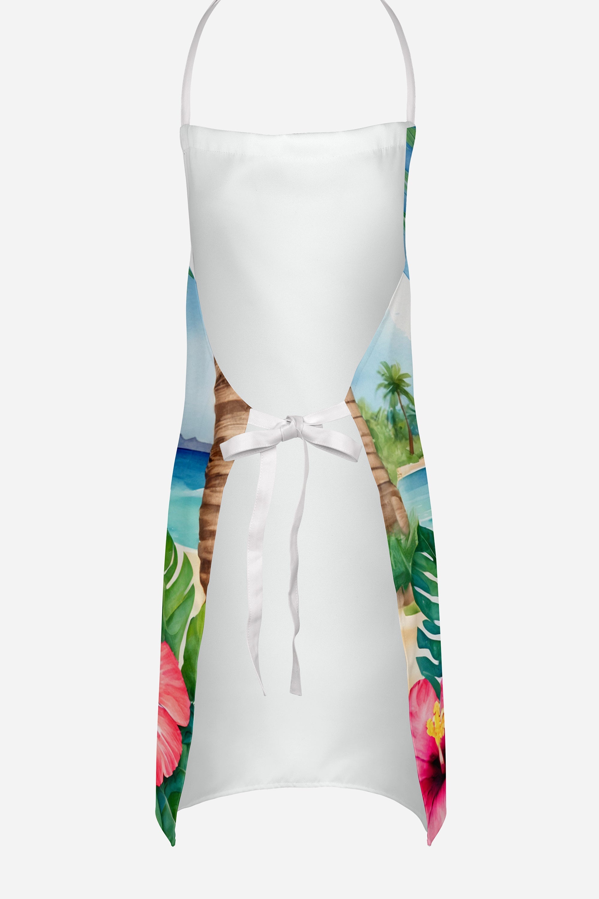Pug Luau Apron Cooking Kitchen Server Baking Crafts Gardening for Adult Women Men, Unisex, Large, Multicolor