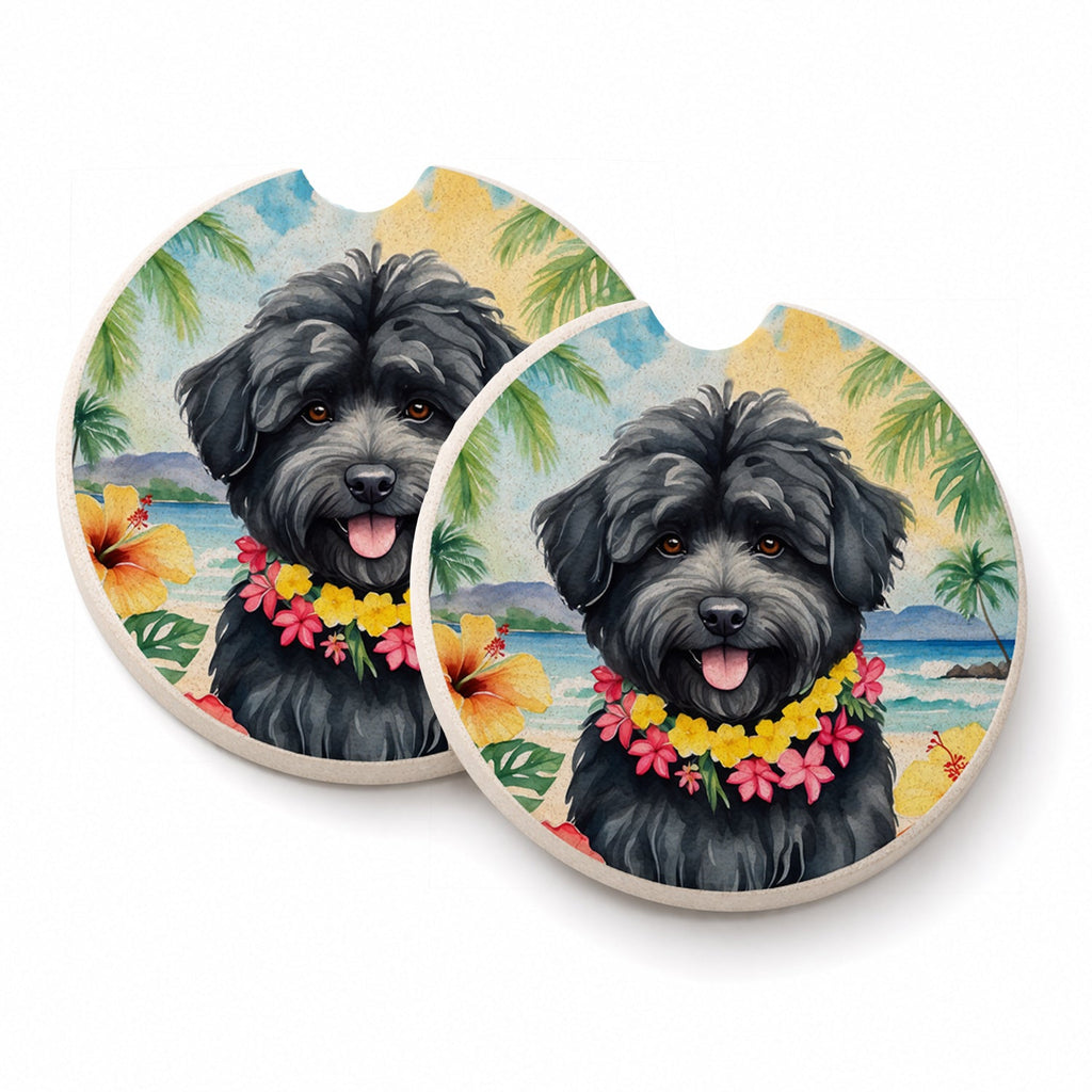 Puli Luau Set of 2 Cup Holder Car Coasters Absorbent Round Sandstone Coasters Gifts for Men or Women, 2.5, Multicolor