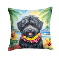 Puli Luau Decorative Throw Pillow 14x14 Indoor Outdoor Accent Cushion, Fabric Cover with Insert for Sofa, Bed, Porch & Living Room