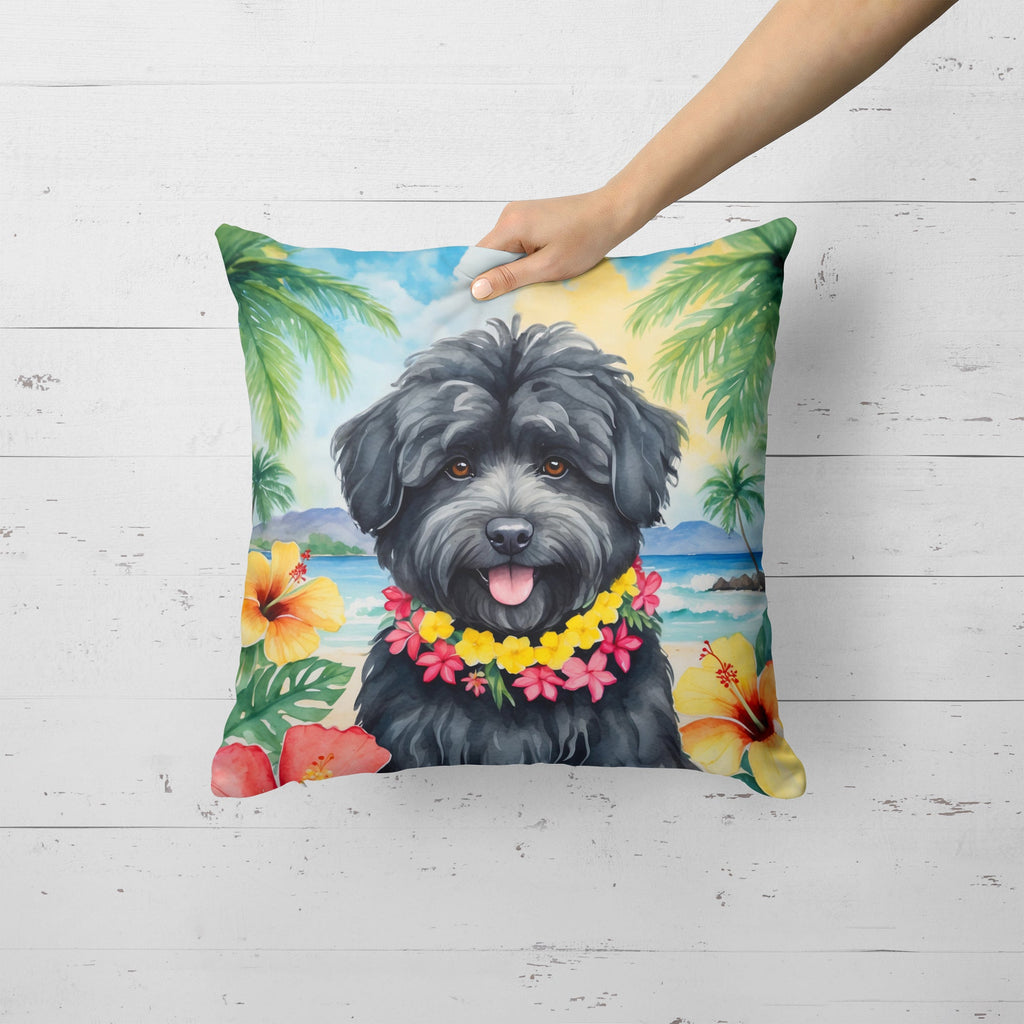 Puli Luau Decorative Throw Pillow 18x18 Indoor Outdoor Accent Cushion, Fabric Cover with Insert for Sofa, Bed, Porch & Living Room