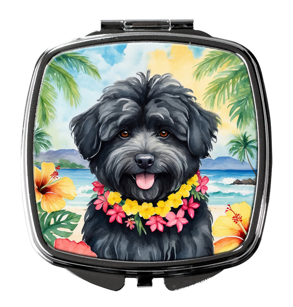 Puli Luau Compact Mirror Decorative Travel Makeup Mirror for Women Girls Gifts Pocket Makeup Mirror Folding Handheld