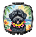 Puli Luau Compact Mirror Decorative Travel Makeup Mirror for Women Girls Gifts Pocket Makeup Mirror Folding Handheld