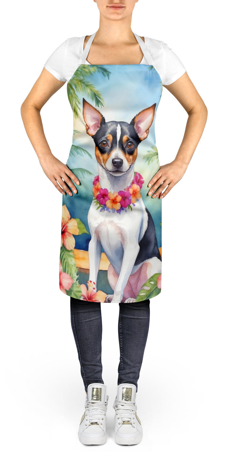 Rat Terrier Luau Apron Cooking Kitchen Server Baking Crafts Gardening for Adult Women Men, Unisex, Large, Multicolor