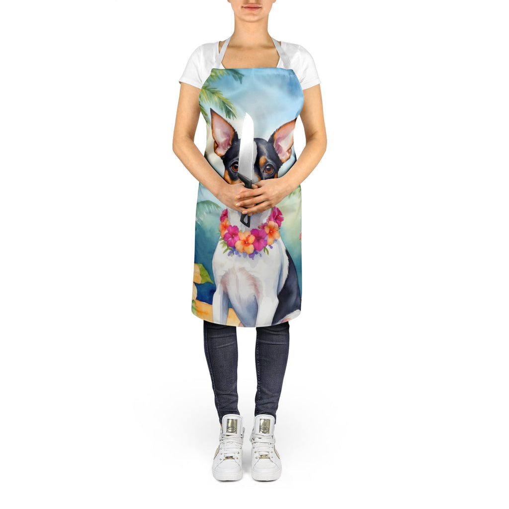 Rat Terrier Luau Apron Cooking Kitchen Server Baking Crafts Gardening for Adult Women Men, Unisex, Large, Multicolor
