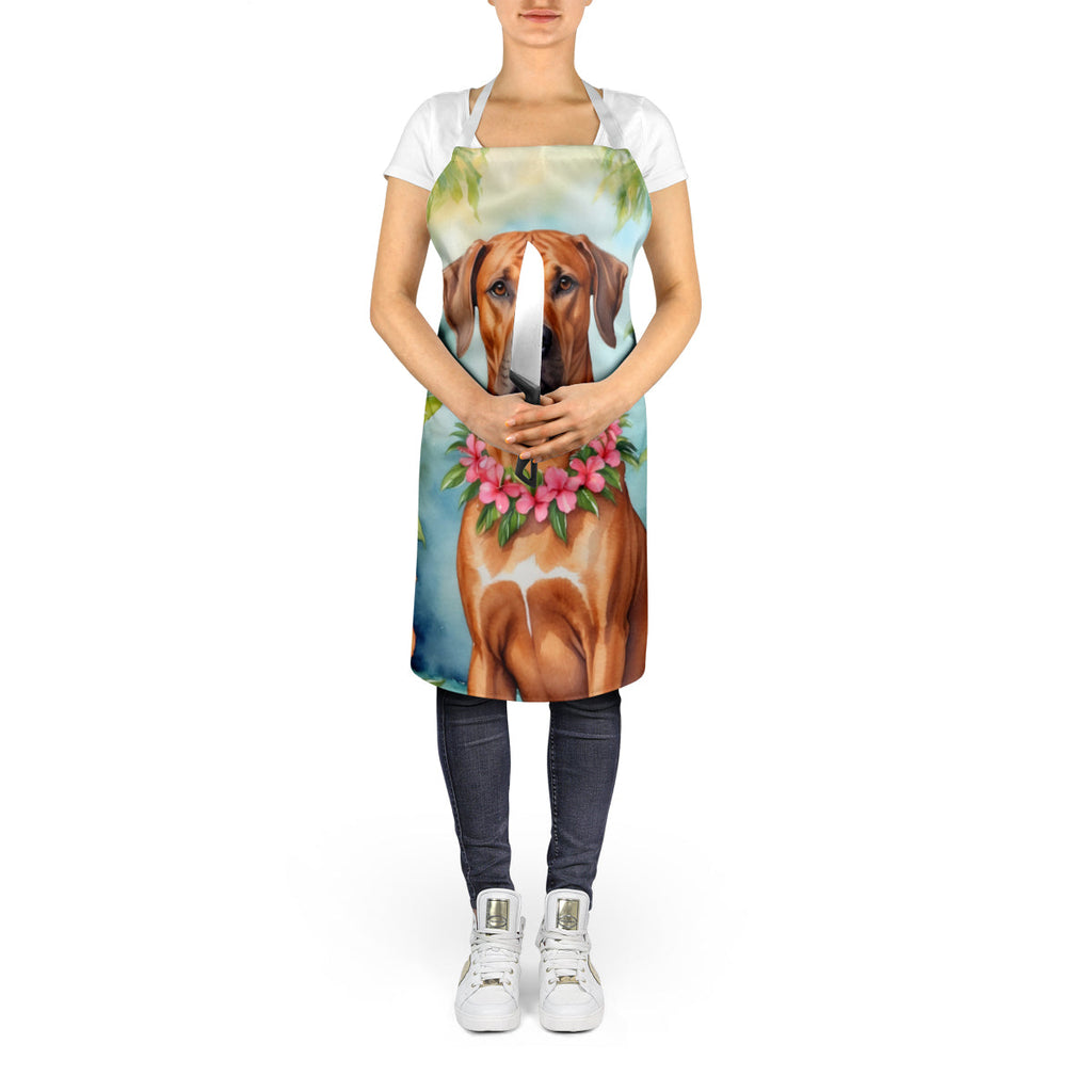 Rhodesian Ridgeback Luau Apron Cooking Kitchen Server Baking Crafts Gardening for Adult Women Men, Unisex, Large, Multicolor