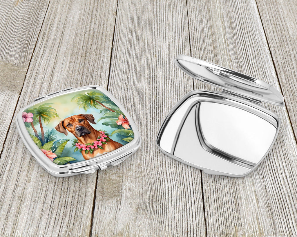 Rhodesian Ridgeback Luau Compact Mirror Decorative Travel Makeup Mirror for Women Girls Gifts Pocket Makeup Mirror Folding Handheld
