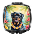 Rottweiler Luau Compact Mirror Decorative Travel Makeup Mirror for Women Girls Gifts Pocket Makeup Mirror Folding Handheld