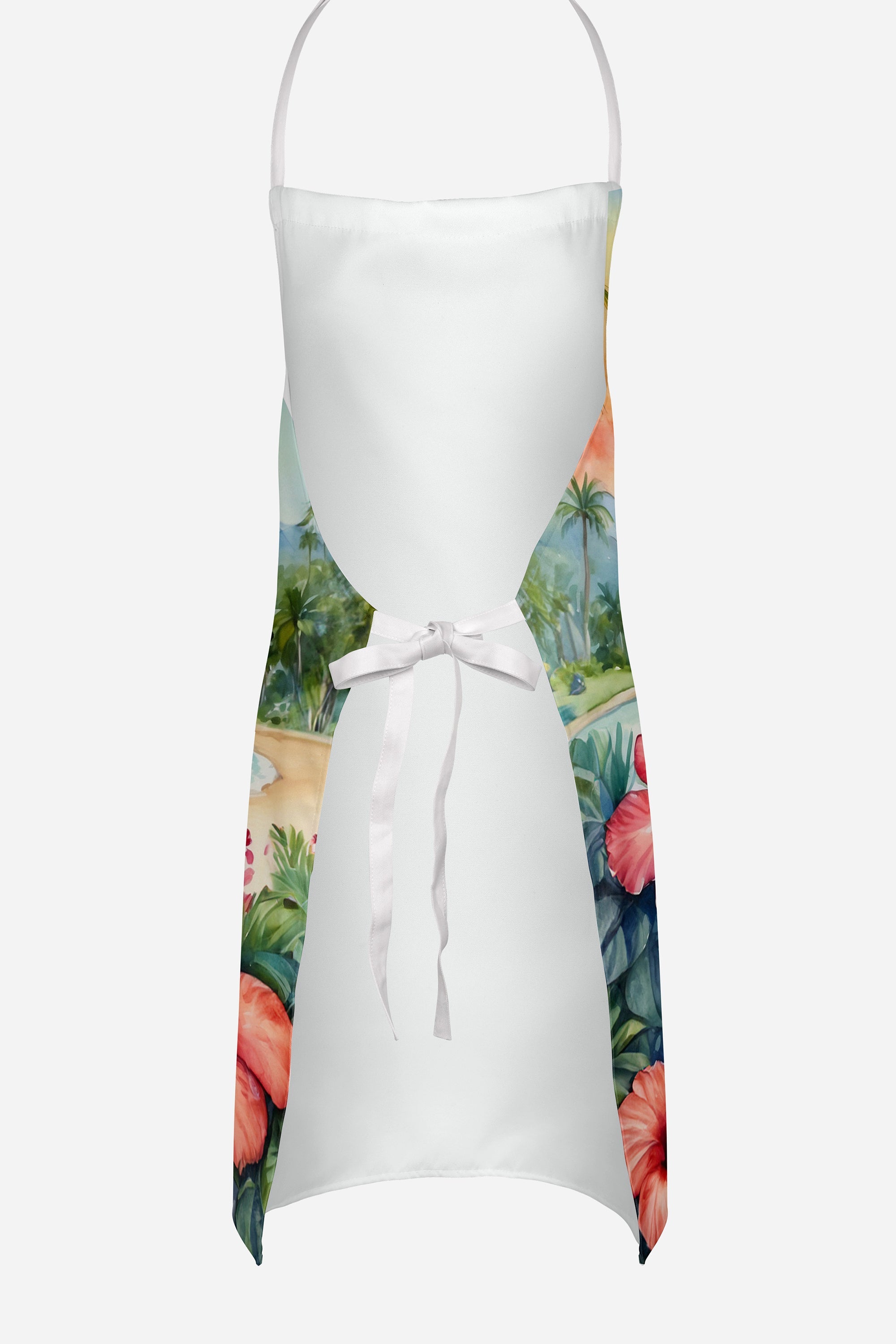 Saint Bernard Luau Apron Cooking Kitchen Server Baking Crafts Gardening for Adult Women Men, Unisex, Large, Multicolor