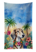 Saluki Luau Kitchen Towel Velour Plush Front and Cotton Loop Back Machine Washable
