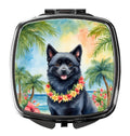 Schipperke Luau Compact Mirror Decorative Travel Makeup Mirror for Women Girls Gifts Pocket Makeup Mirror Folding Handheld