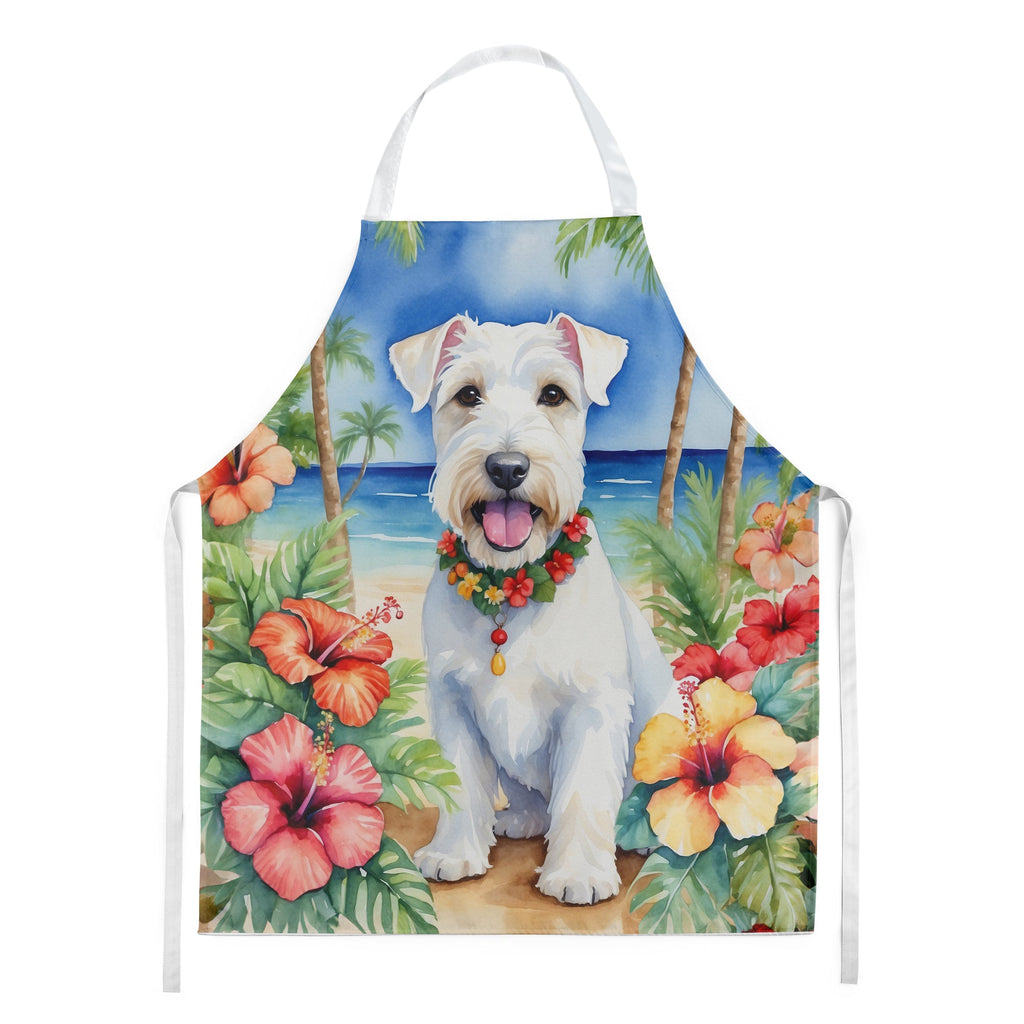 Sealyham Terrier Luau Apron Cooking Kitchen Server Baking Crafts Gardening for Adult Women Men, Unisex, Large, Multicolor