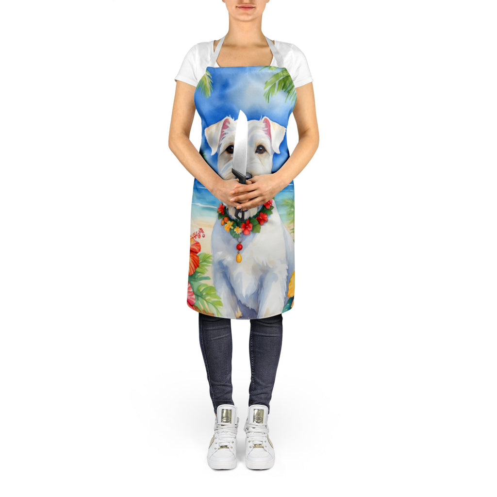 Sealyham Terrier Luau Apron Cooking Kitchen Server Baking Crafts Gardening for Adult Women Men, Unisex, Large, Multicolor